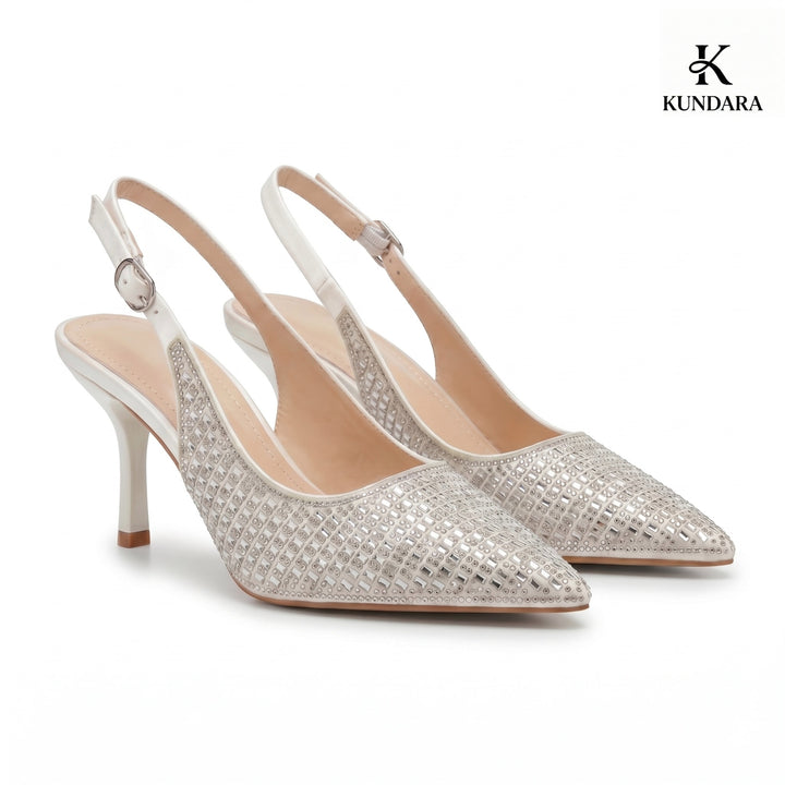 Celeste Crystal Slingback Pumps