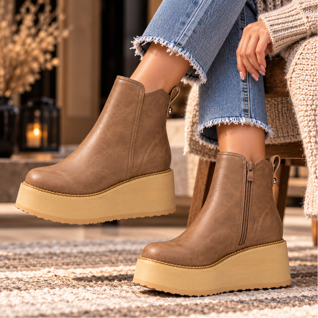 Harley Chunky Platform Ankle Boots
