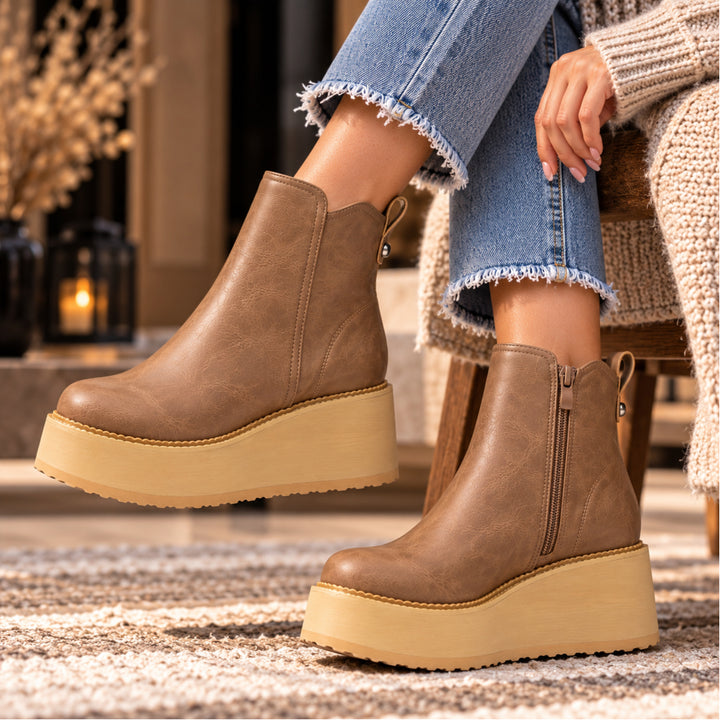 Harley Chunky Platform Ankle Boots