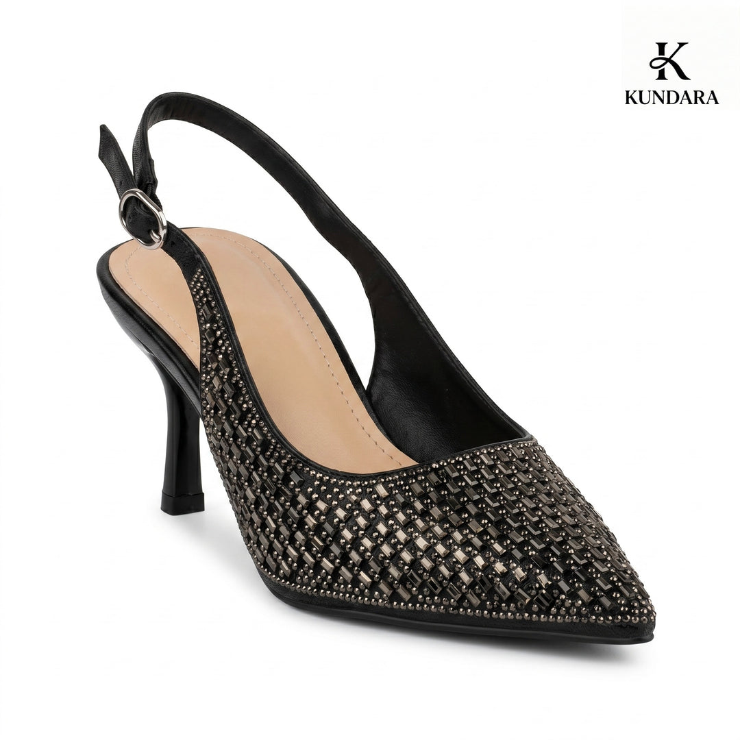 Celeste Crystal Slingback Pumps