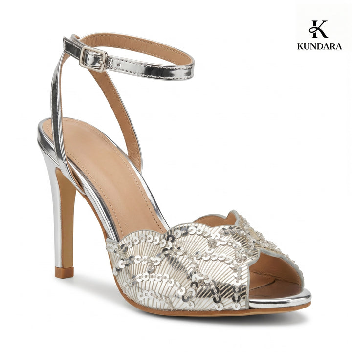 Celeste Sequin Stiletto Heel Sandal