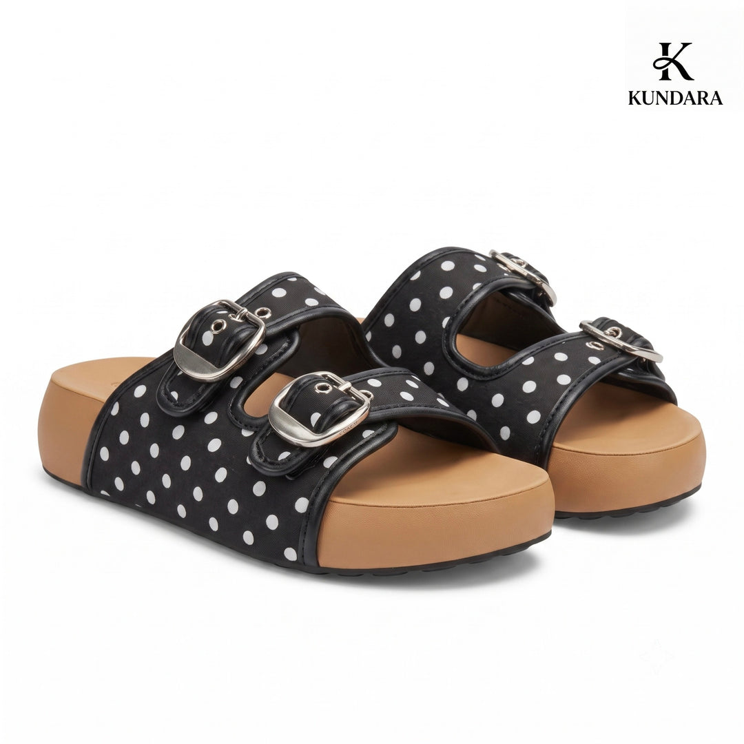 Polina Double Buckle Slides