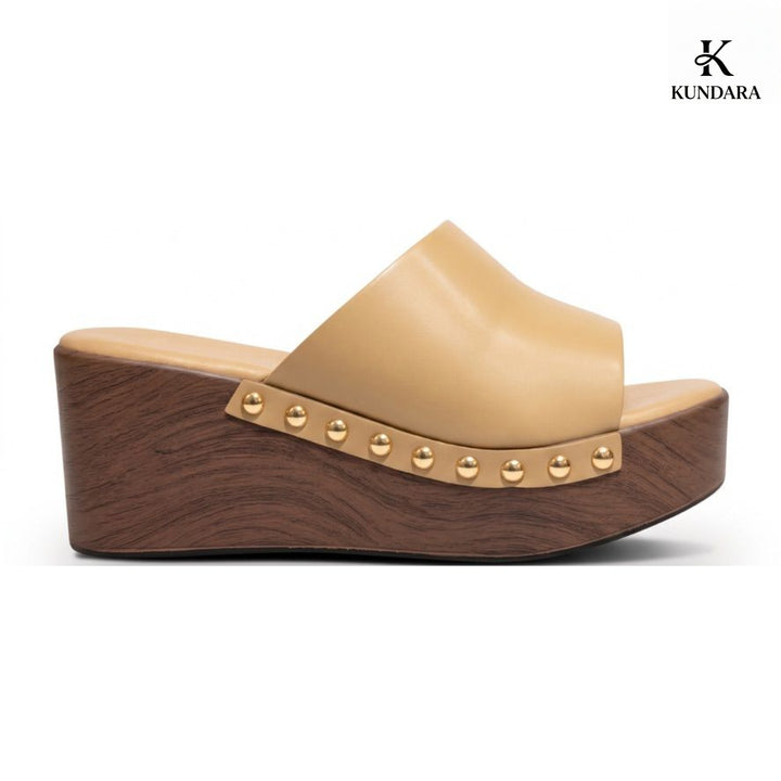Solara Studded Wedge Mule