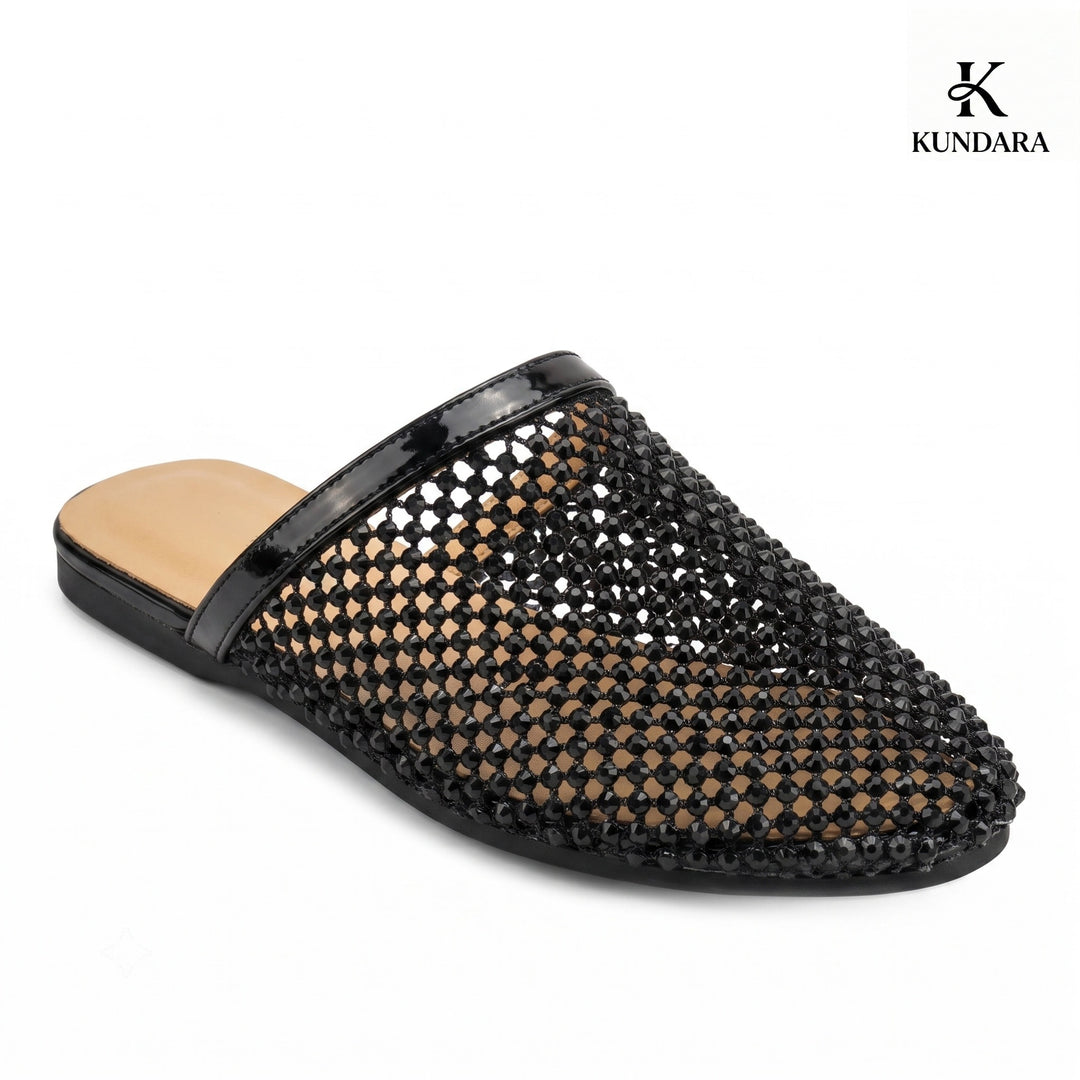 Luna Crystal Mesh Mules