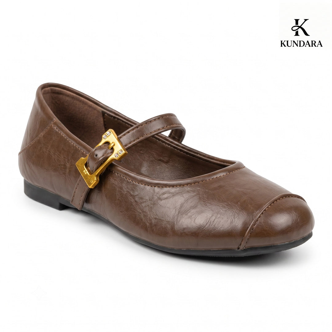 Elara Buckle Mary Jane Flats