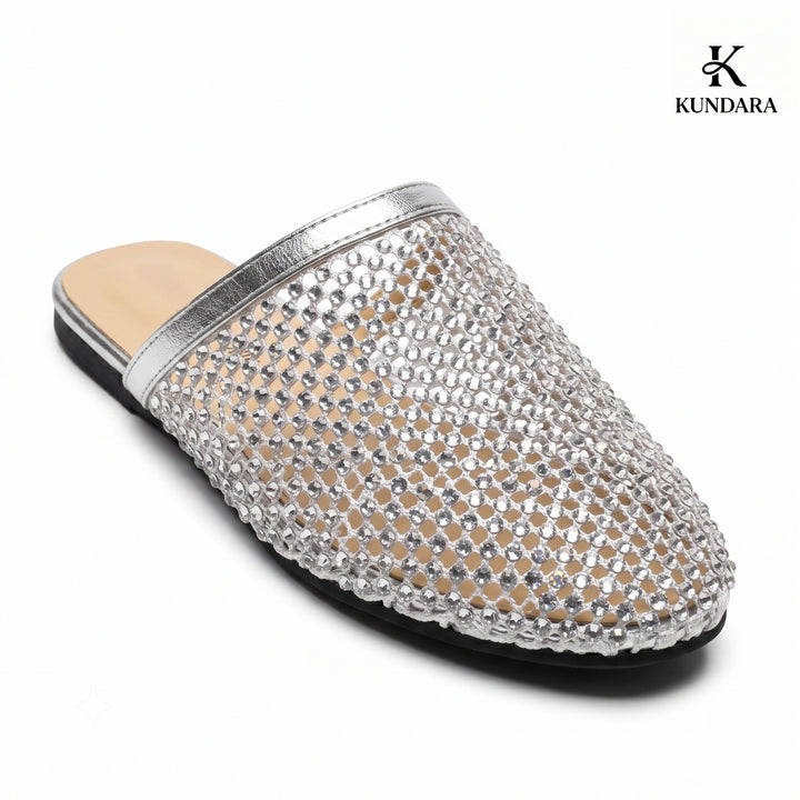 Luna Crystal Mesh Mules