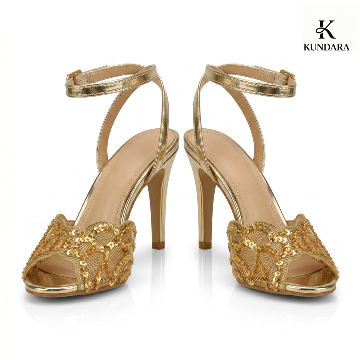 Celeste Sequin Stiletto Heel Sandal