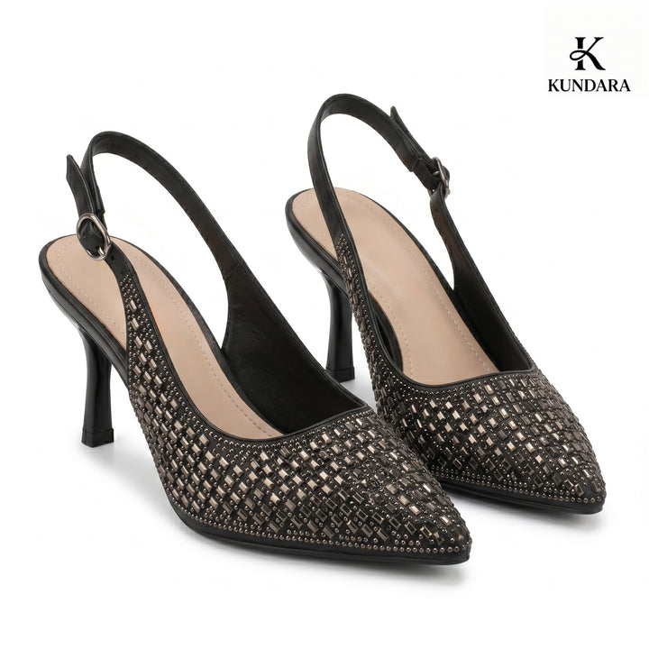 Celeste Crystal Slingback Pumps
