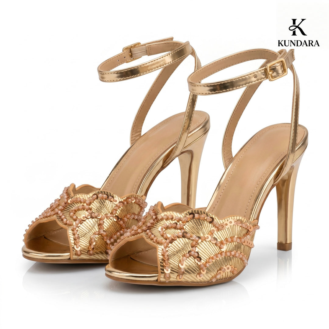 Celeste Sequin Stiletto Heel Sandal