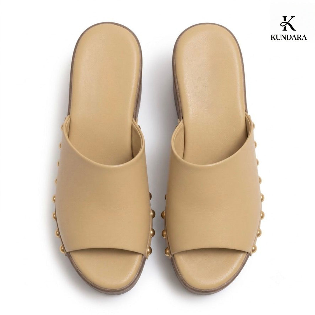 Solara Studded Wedge Mule
