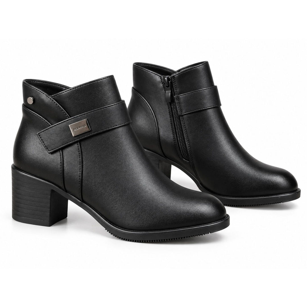 Hazel Gold-Trim Ankle Boots