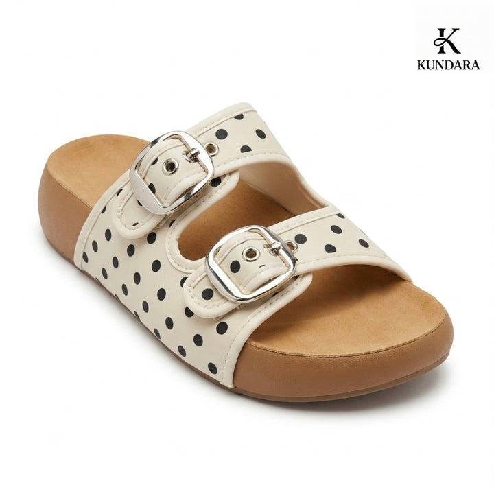 Polina Double Buckle Slides