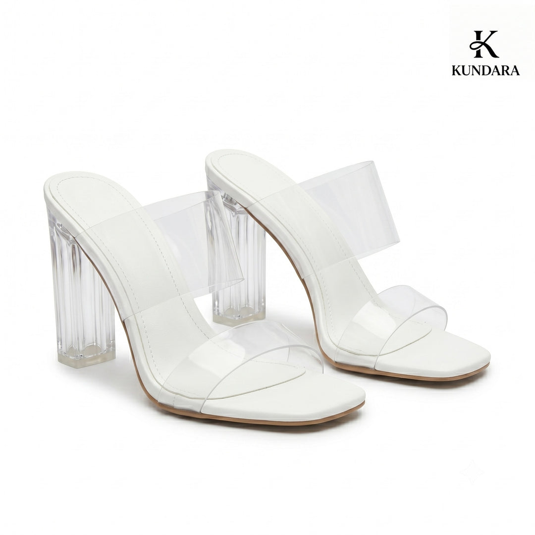 Selene Crystal Heel Mule