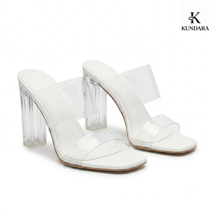 Selene Crystal Heel Mule