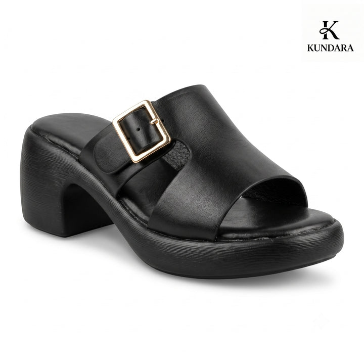 Harper Buckle Platform Mule