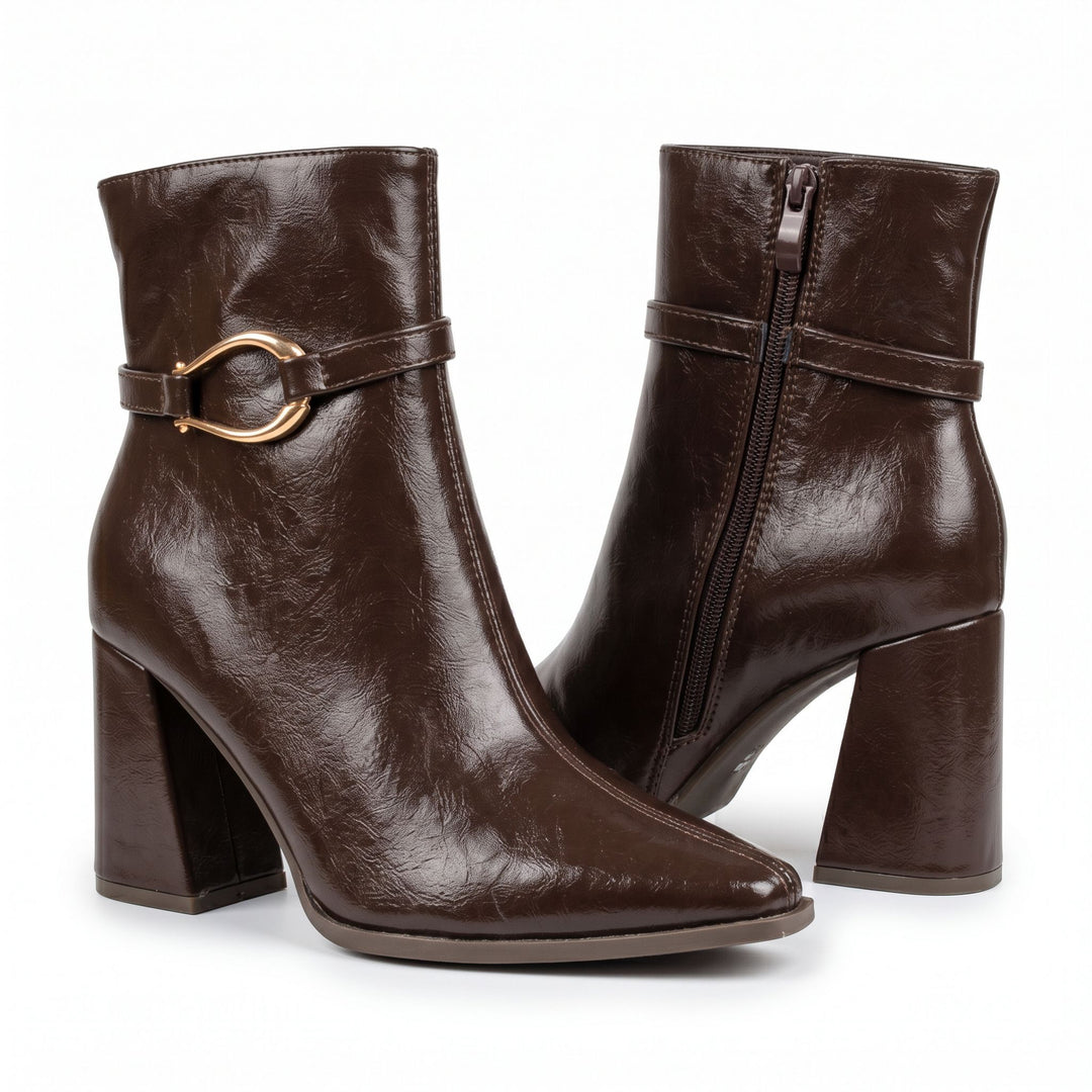Celine Gold-Link Ankle Boots