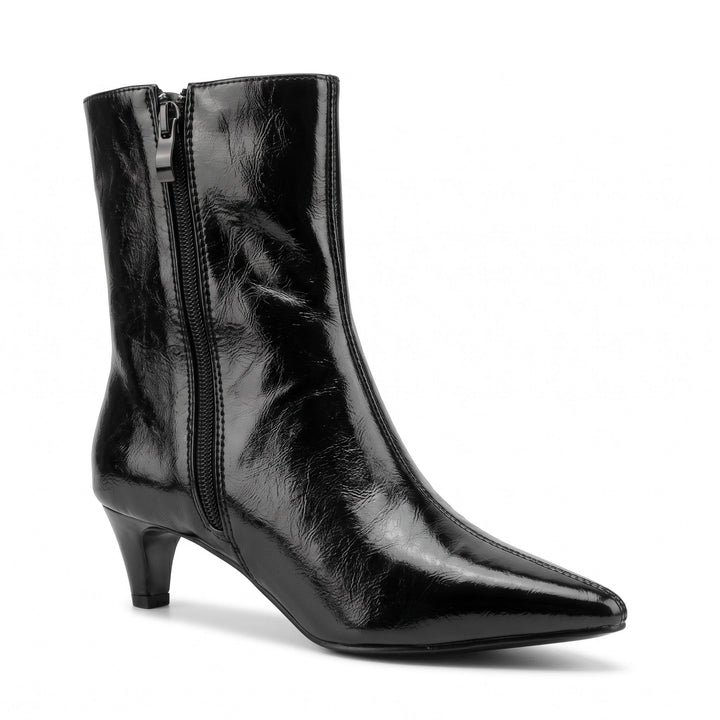 Scarlett Patent Kitten Heel Boots
