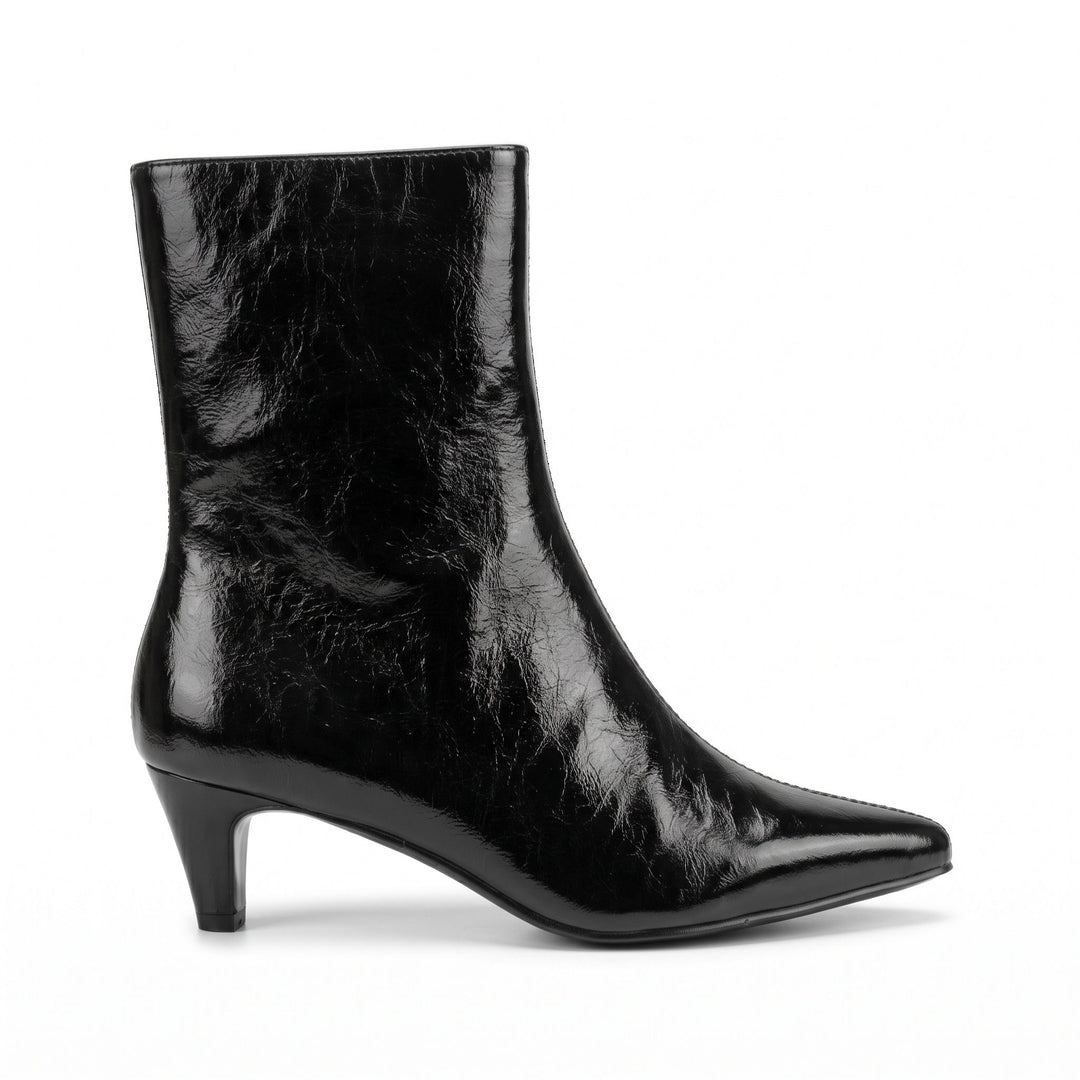 Scarlett Patent Kitten Heel Boots