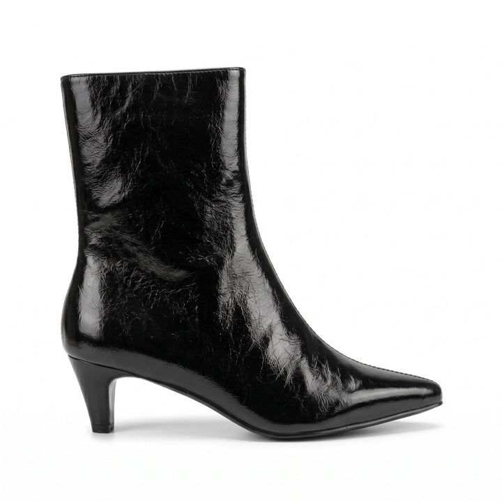 Scarlett Patent Kitten Heel Boots