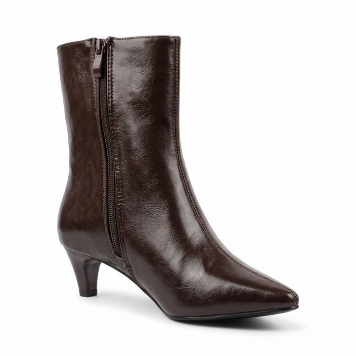 Scarlett Patent Kitten Heel Boots