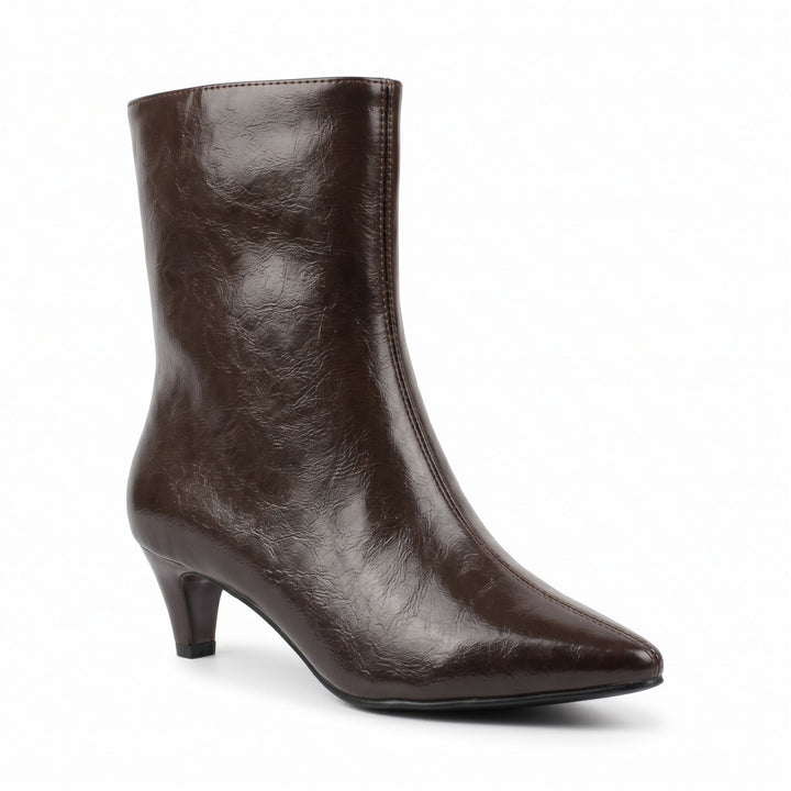 Scarlett Patent Kitten Heel Boots