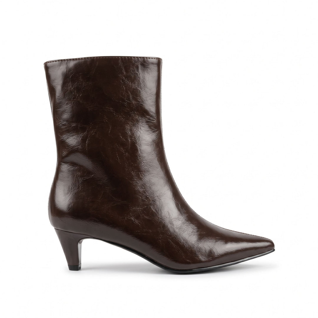 Scarlett Patent Kitten Heel Boots