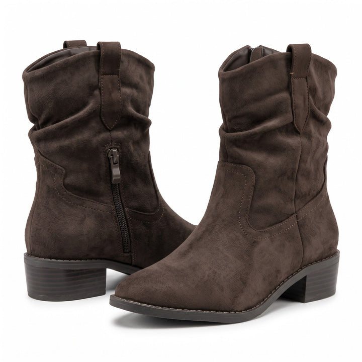 Sienna Slouch Western Ankle Boots