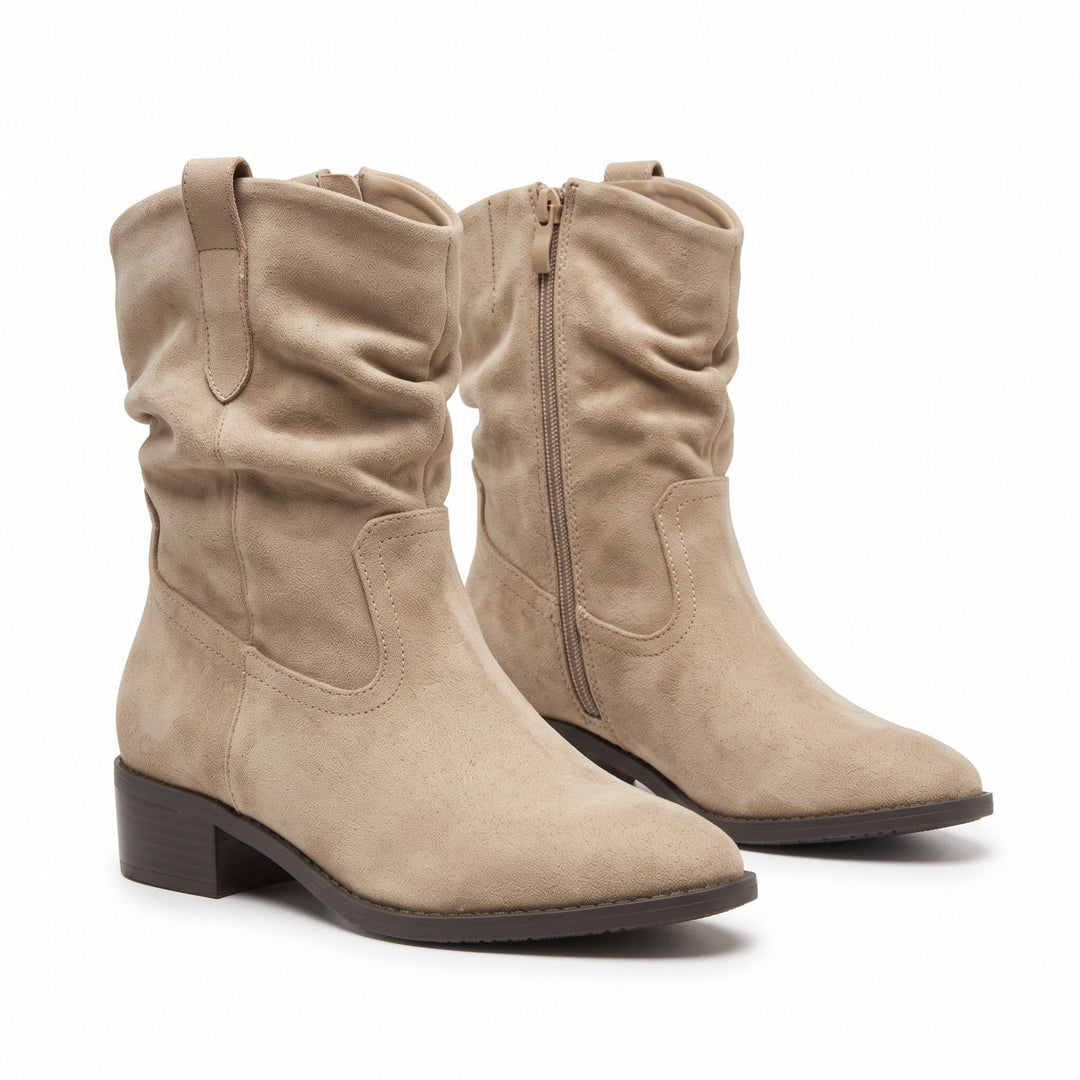Sienna Slouch Western Ankle Boots