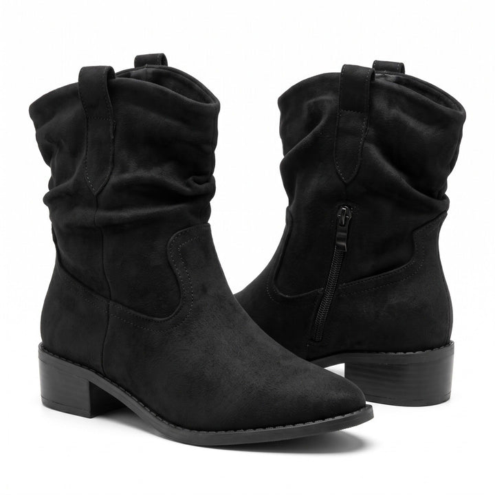 Sienna Slouch Western Ankle Boots