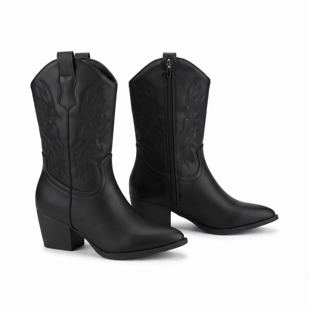 Stella Embroidered Western Cowboy Boots