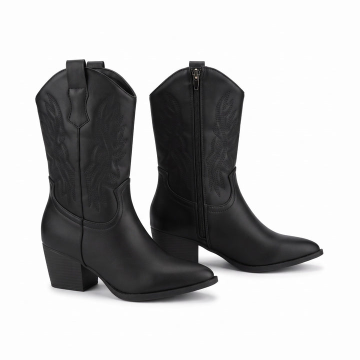 Stella Embroidered Western Cowboy Boots